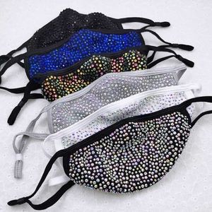 rhinestone diamond crystal face mask